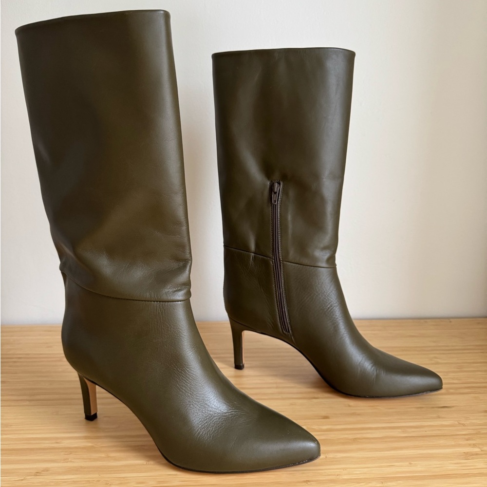 Inez Mila boots / Olive Calf / size 8